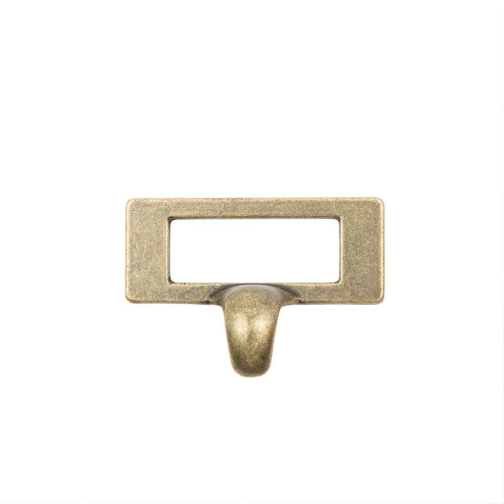 Sumner Street Home Hardware Small 1-13/16 in. Antique Brass Cardholder with Finger Pull