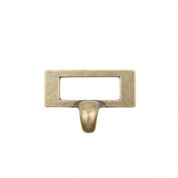 Sumner Street Home Hardware Small 1-13/16 in. Antique Brass Cardholder with Finger Pull