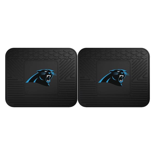 FANMATS NFL Carolina Panthers Black Heavy Duty 2-Piece 14 in. x 17 in. Vinyl Utility