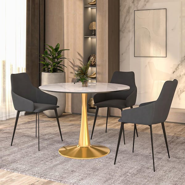 Leisuremod Bristol White 40 in. Sintered Stone Tabletop and