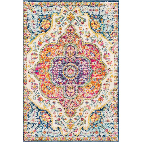 Livabliss Alois Pink Doormat 2 ft. x 3 ft. Oriental Area Rug