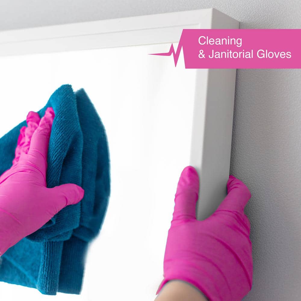Medium Nitrile Exam Latex Free and Powder Free Gloves in Fuchsia - (Box of 50)