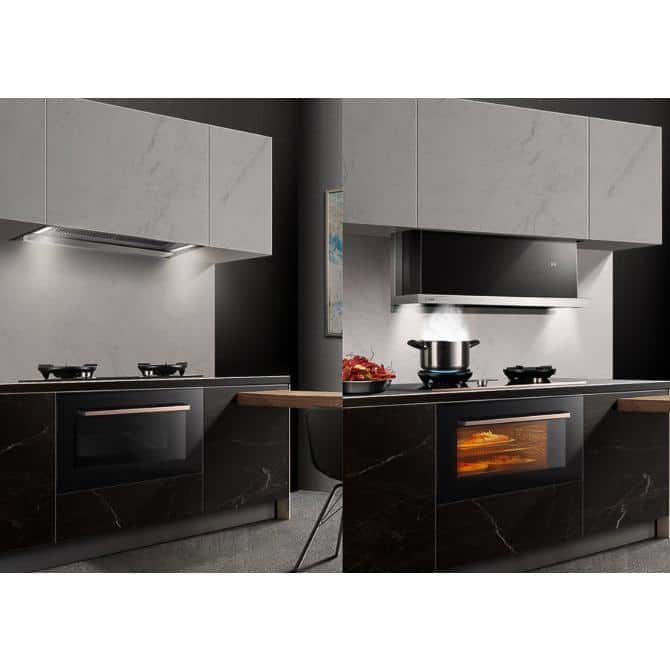 Fotile 36" Stainless Steel and Black Insert Range Hood