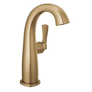 Stryke Mid-Height Single Handle Single Hole Bathroom Faucet in Lumicoat Champagne Bronze