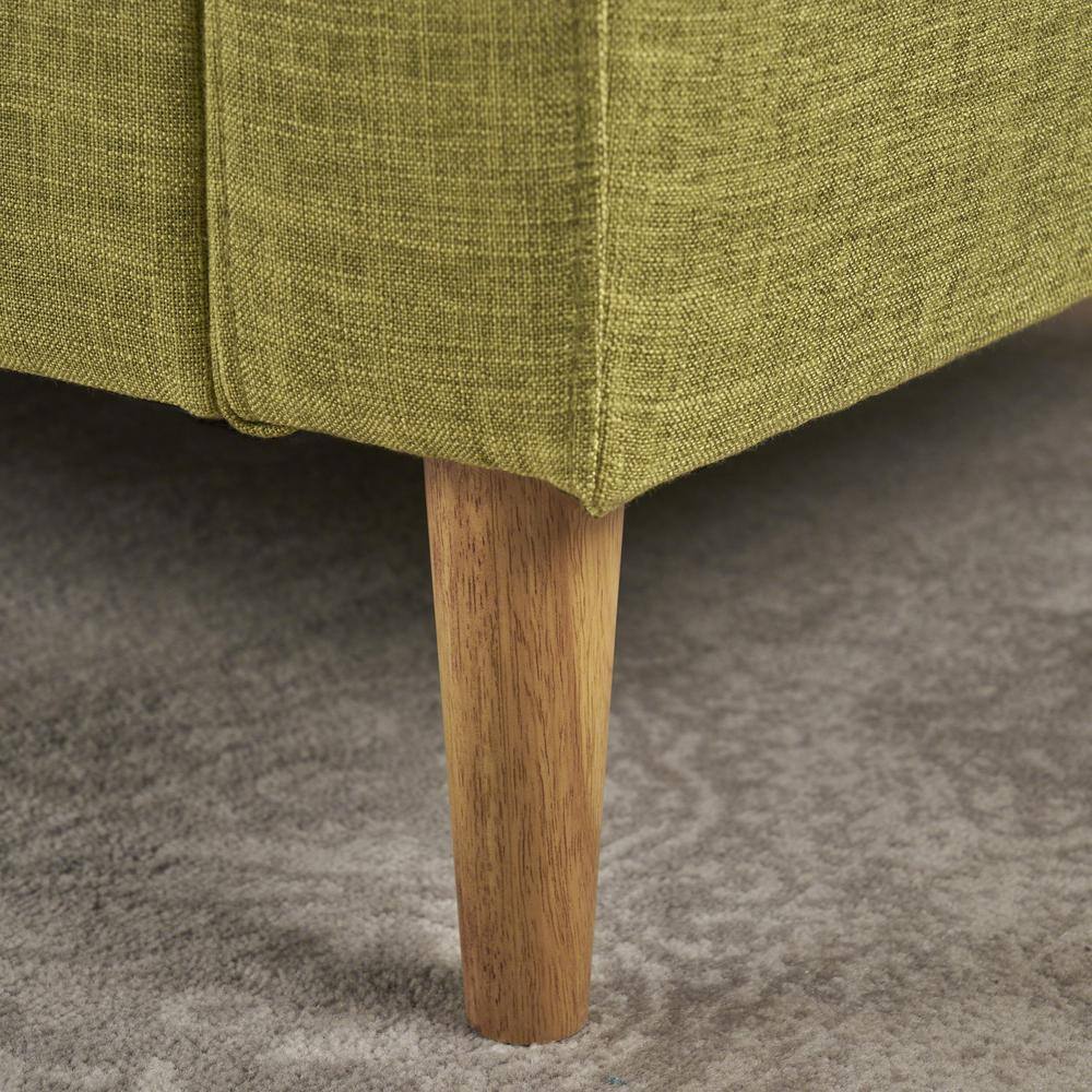 Muted Green Mid Century Modern Fabric Club Chair