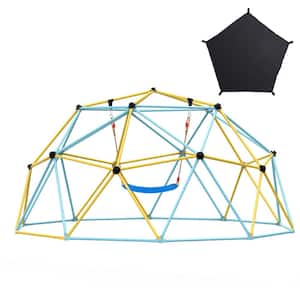 Climbing Dome for Kids 3 to 10 Years Old 10 ft. Geometric Dome Climber with Hammock & Swing Jungle Gym Supports 750 lbs.