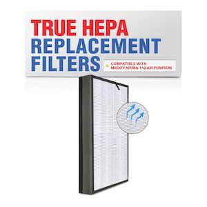 3-in-1 True HEPA Air Cleaner Replacement Filter plus Pre-Filter plus Carbon Filter Compatible with Medify Air MA-112
