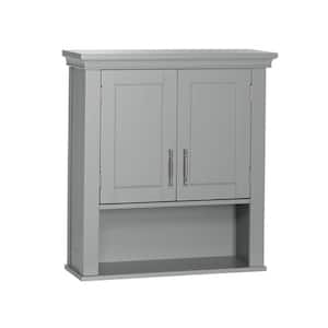 Somerset Collection 22.88 in. W x 24.81 in. H x 7.88 in. D 2-Door Wall Cabinet in Gray
