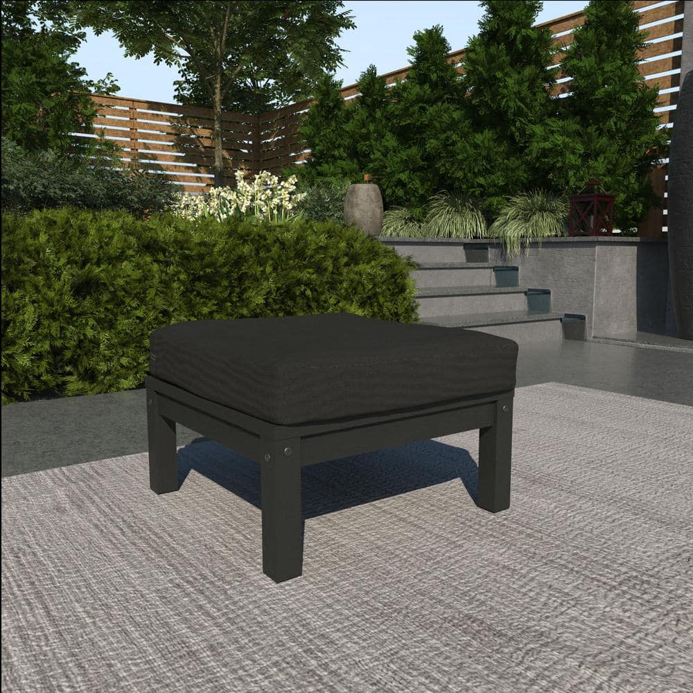 Highwood Bespoke 1Piece Deep Seating Plastic Outdoor Ottoman with