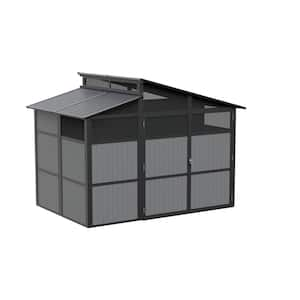 Ranier 8 ft. W x 11 ft. D Black Aluminum Storage Shed