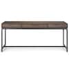 Simpli Home Banting 72 in. Hardwood Desk Walnut Brown