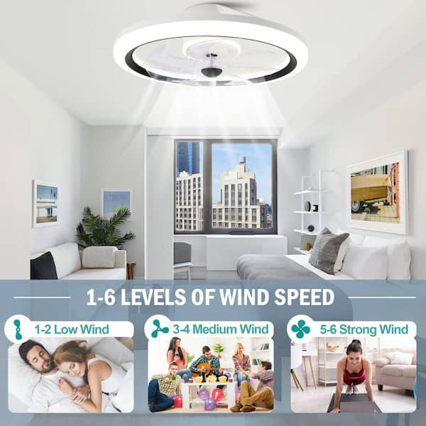 Oaks Aura 20in.LED Smart App Remote Control Ceiling Fans with