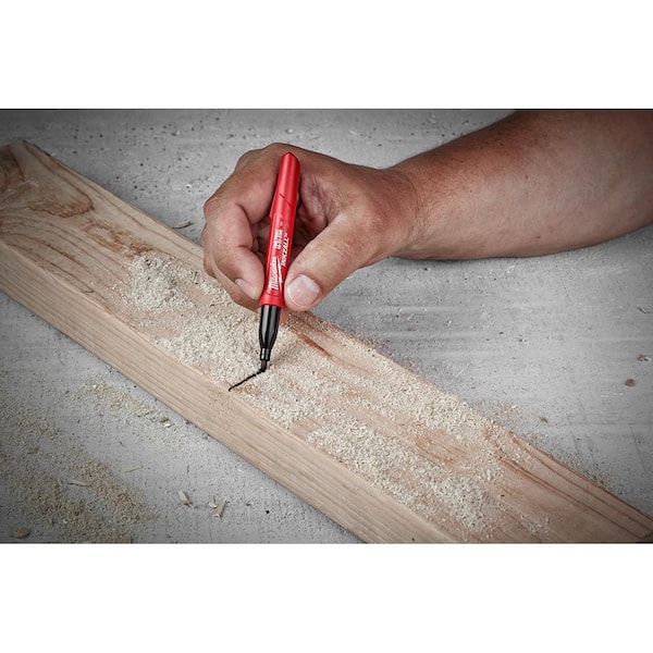 Milwaukee - INKZALL Black Fine Point Jobsite Permanent Marker (4-Pack)