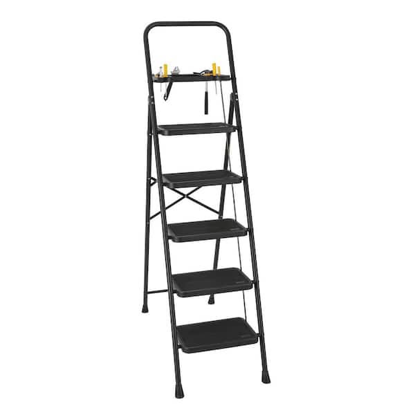 5.5 ft. 5-Step Steel Step Ladder (11 ft. Reach Height), 500 lb. Load Capacity Type IAA Duty Rating
