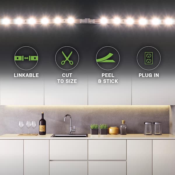 led strip lights under cabinet home depot