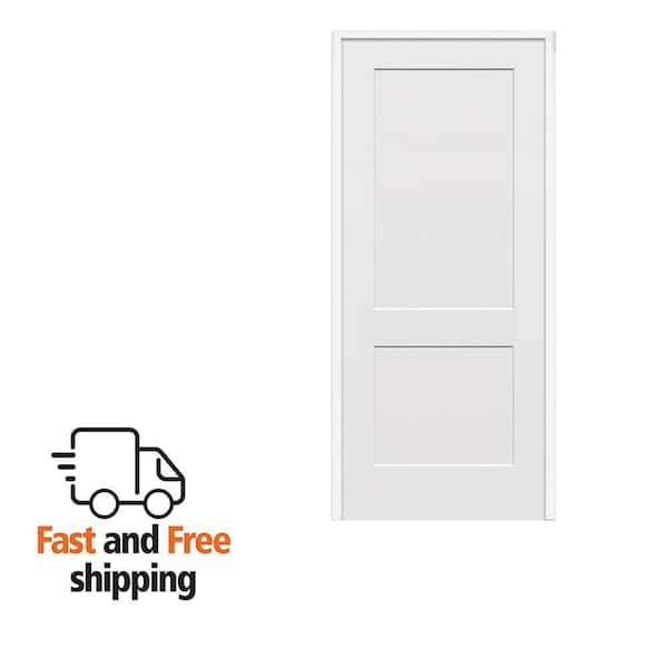 MMI DOOR Shaker Flat Panel 30 in. x 80 in. Left Hand Solid Core