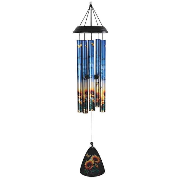 30 in. Long Sunflower Stamped Tube Wind Chime