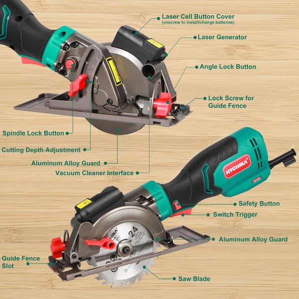ALLSOME 600W Electric Circular Saw Wood Cutter With Straight Bevel Laser  Multifunctional Hand-Held Electric Saw