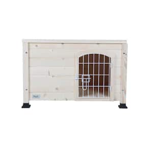 Indoor Dog House Ventilate Wood Cat Houses for Indoor Cats with Elevated Floor and Anti-Slip Bottom