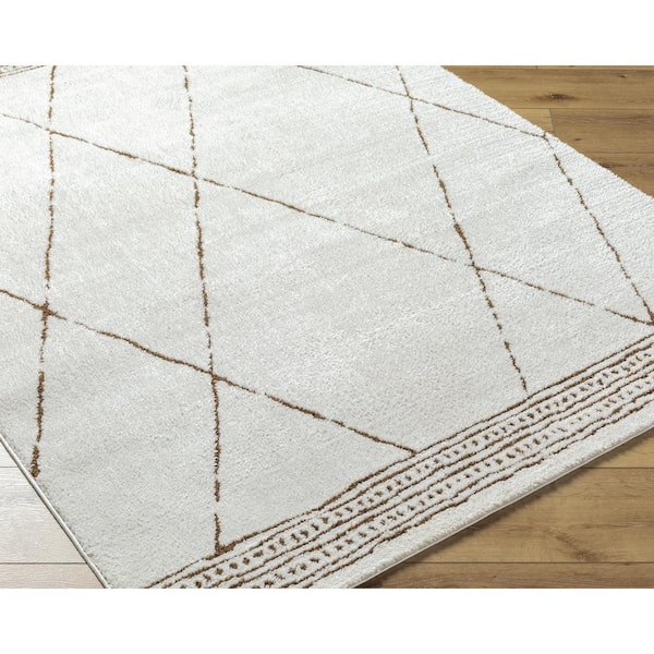 Freud FEU-2331 5 ft. 3 in.  x 7 ft.  Ivory, Brown Machine Woven Rug