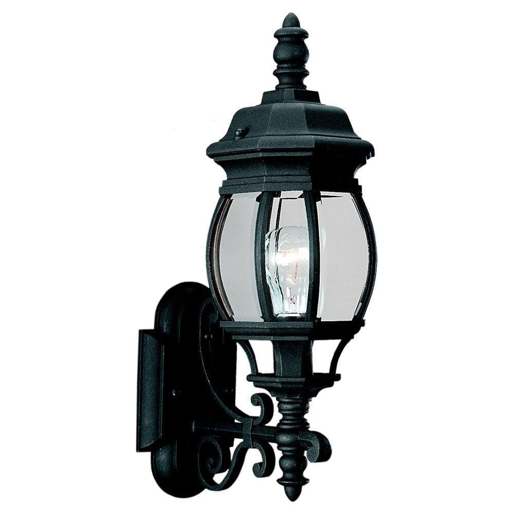 Generation Lighting Wynfield 19.75 in. H 1-Light Black Outdoor