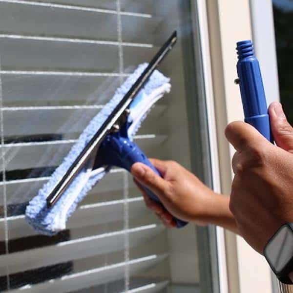 Ettore Blue Plastic Backflip Squeegee and Washer Scrubber