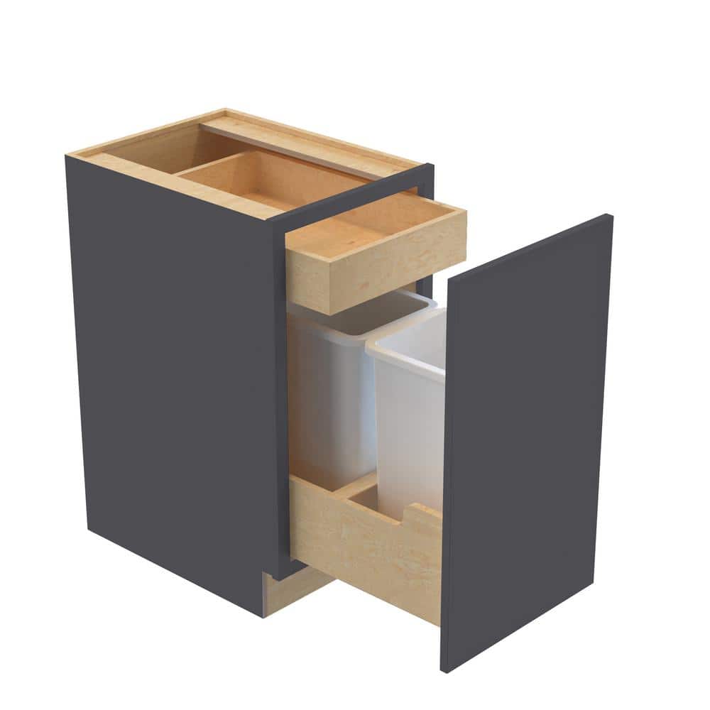 Hargrove 18 in. W x 24 in. D x 34.5 in. H Assembled Plywood Trash Can Kitch