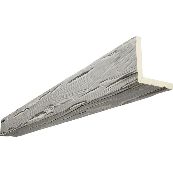 Ekena Millwork Endurathane 12 in. H x 8 in. W x 10 ft. L Riverwood Cashmere Faux Wood Beam