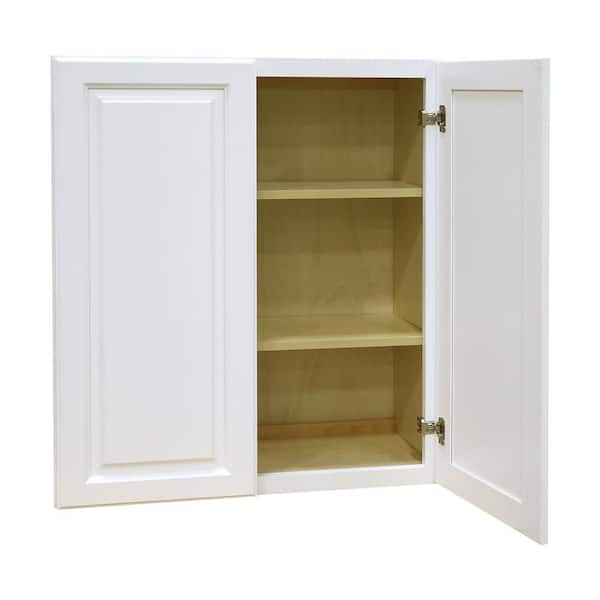LIFEART CABINETRY LaPort Assembled 24x36x12 in. Wall Cabinet with 2 Doors 2 Shelves in Classic White