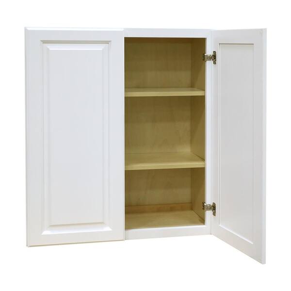LIFEART CABINETRY LaPort Assembled 33x36x12 in. Wall Cabinet with 2 Doors 2 Shelves in Classic White