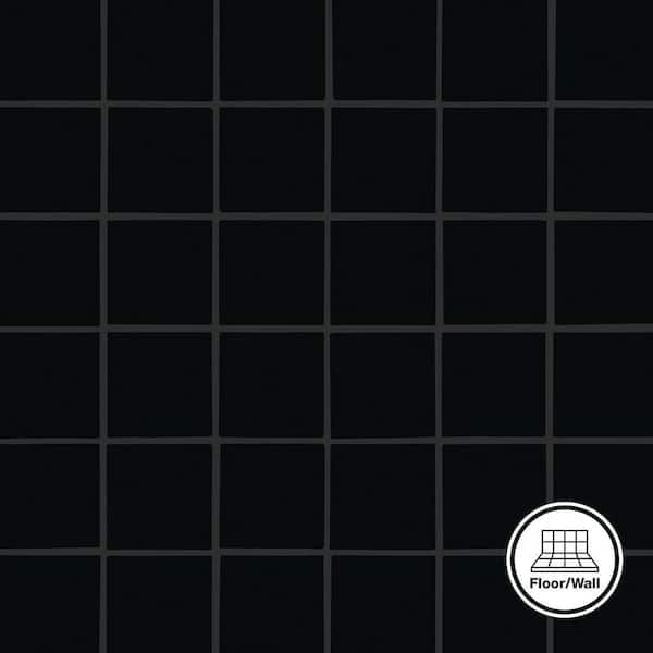 Daltile Restore Black 12 in. x 12 in. Matte Ceramic Mosaic Tile (10 sq. ft./Case)