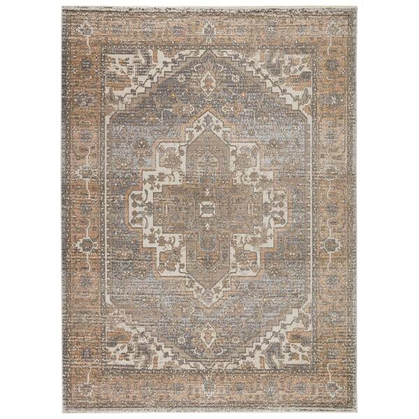 Vibe By Jaipur Living Salerno Indoor/Outdoor Medallion Gold/ Ivory