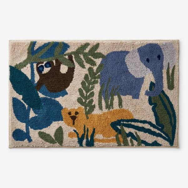 Jungle Tufted Rugs - Beige/ Gray/ Green, Cotton | The Company Store