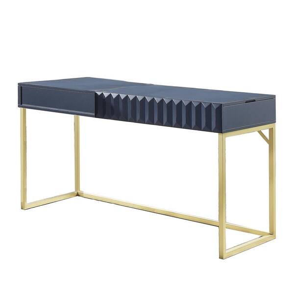 Blue and gold writing desk Clearance