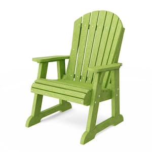 Heritage Lime Green Plastic Outdoor High Fan Back Chair