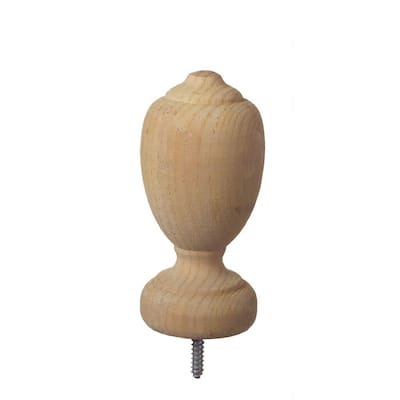 4 in. x 4 in. Traditional Wood Post Cap Finial (6-Pack)