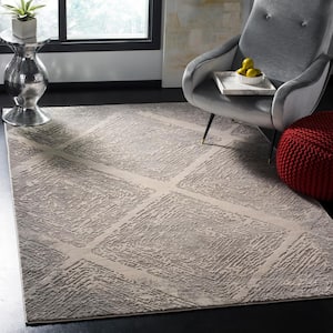 Meadow Taupe 7 ft. x 9 ft. Geometric Area Rug