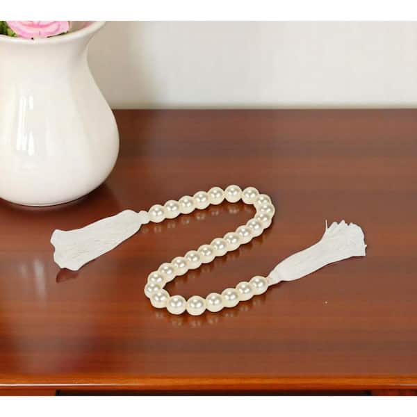 White 24 in. x 0.62 in. Novelty Wood Holiday