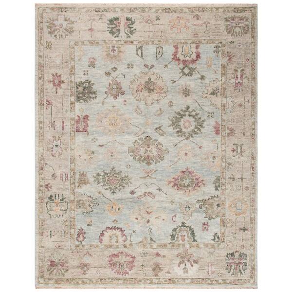 Samarkand 9 x 12 Light Blue/Sage Persian Area Rug