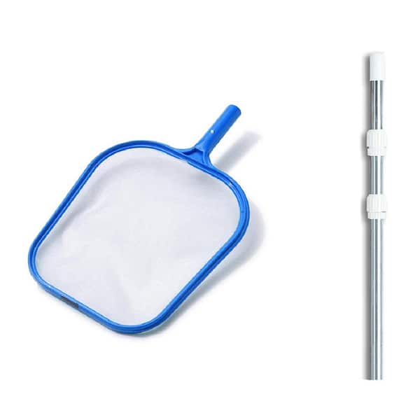 Swimline Swimming Pool Leaf Skimmer Mesh Net with 4 ft. to 12 ft. Telescopic Pole