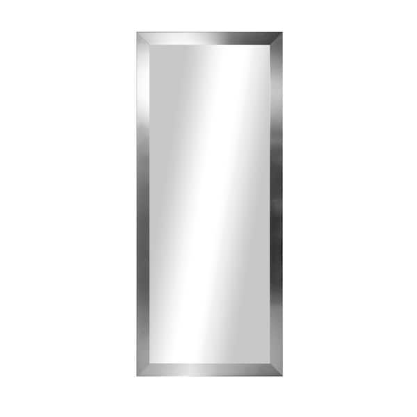 Modern Rustic (80 in. W x 33 in. H) Silver MDF Wide Rectangle Mirror