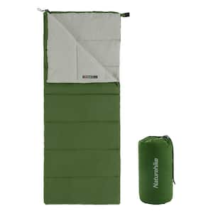 74.8 in. L Cotton Camping Sleeping Bag with Carrying Bag in Green