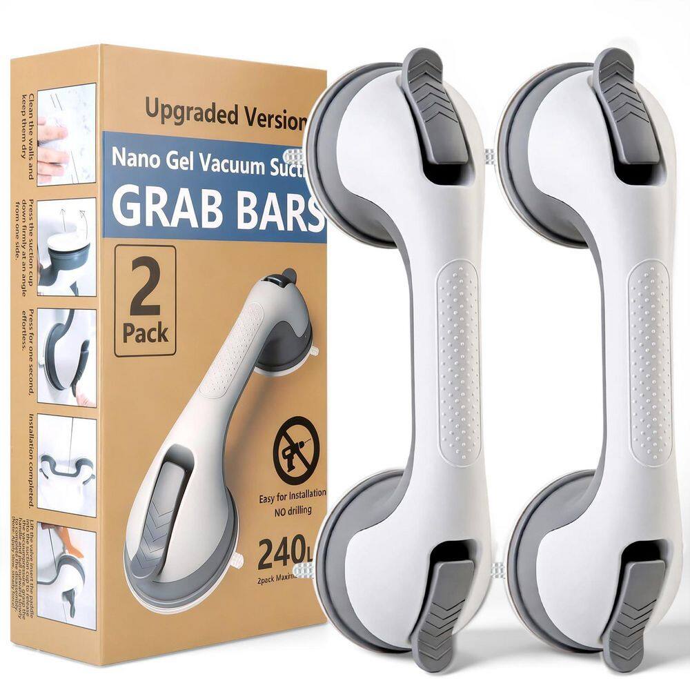 2 Pack Suction Cup Grab Bars for Shower Handle Heavy Duty Safety Grip Removable Bathroom Bathtub Handrails price history on PriceWatchPro
