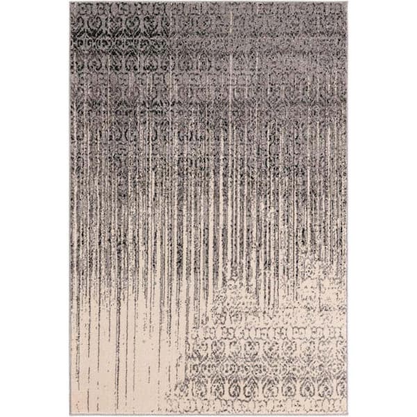 Unique Loom Del Mar Jennifer Gray 4' 0 x 6' 0 Area Rug