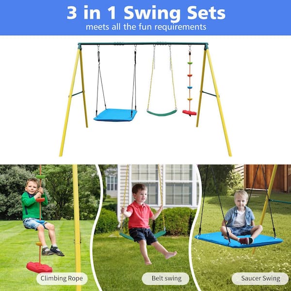 気質アップ Metal Multicolor Furni Bon Swing Rope Climbing with Playset エクササイズグッズ