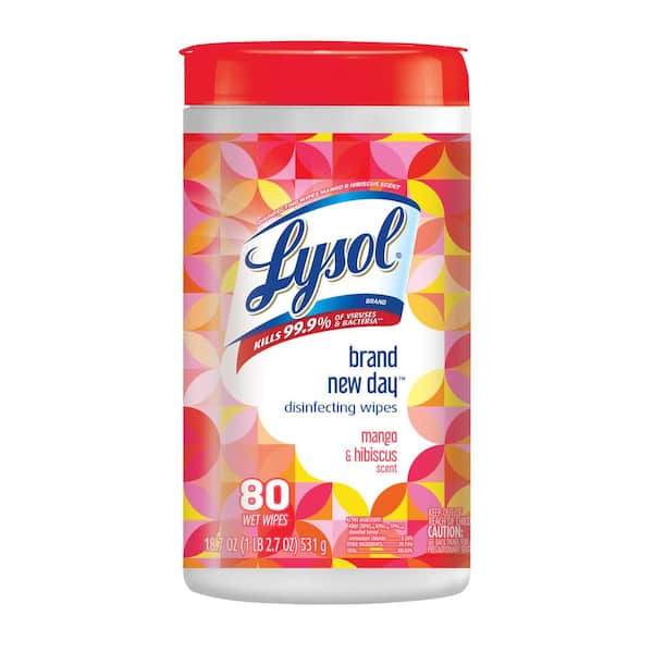 Lysol 80-Count Mango and Hibiscus Scent Disinfecting Wipes