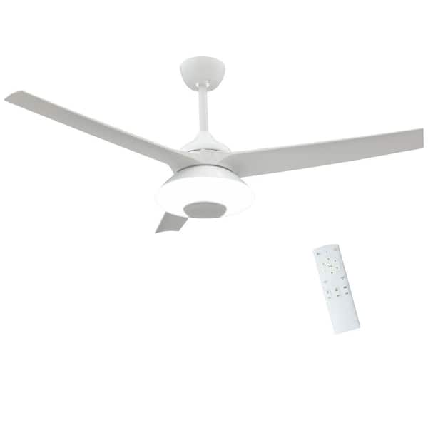 Villabrot 52 LED Indoor Matte White Ceiling Fan with Light Kit