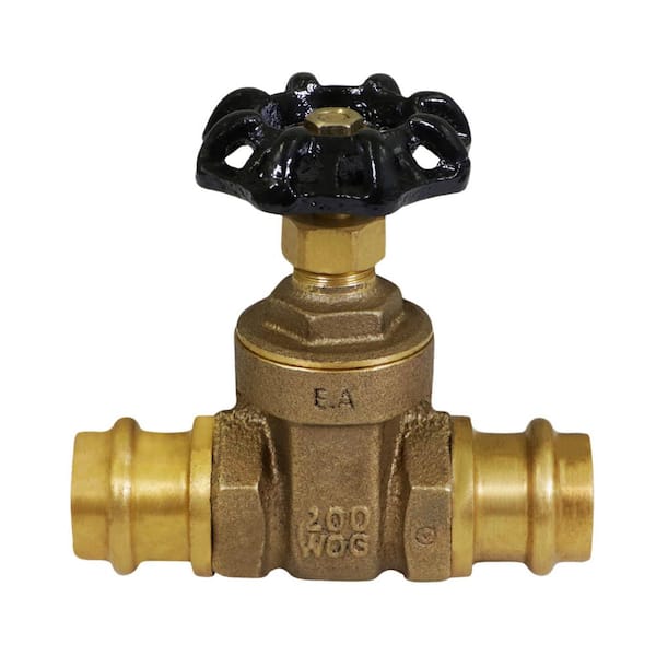 The Plumber's Choice 2 in. Brass Press Gate Valve