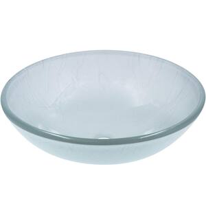 Gelo Glass Vessel Sink in Frost