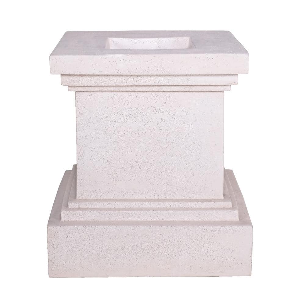 16-1/2 in. Light Aged White Square Cast Stone Fiberglass Pedestal Planter price history on PriceWatchPro